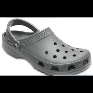 Classic Gray Crocs, Sz 8
